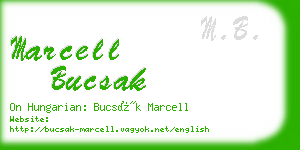 marcell bucsak business card